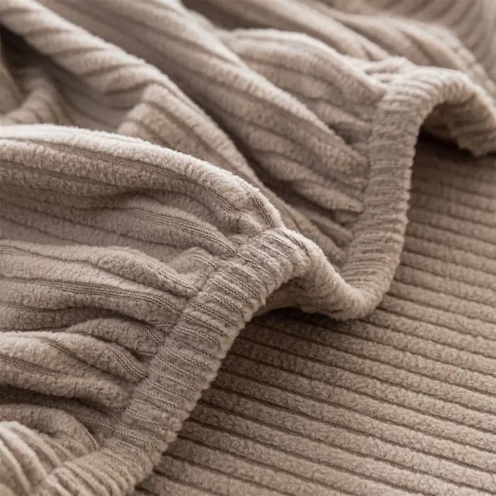 Housse de coussin de siège de canapé amovible extensible en Jacquard à rayures épaisses