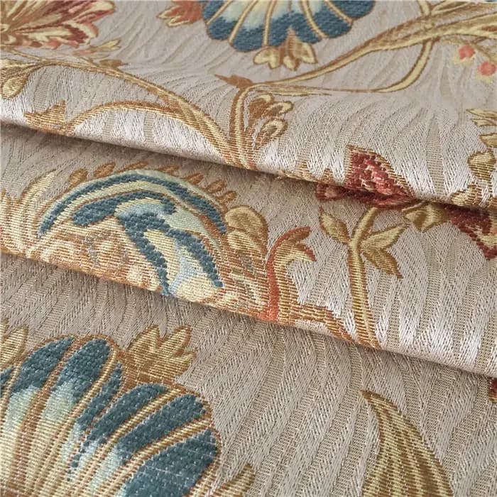 Canapé Tissé en Polyester Chenille de Style Floral Américain Classique