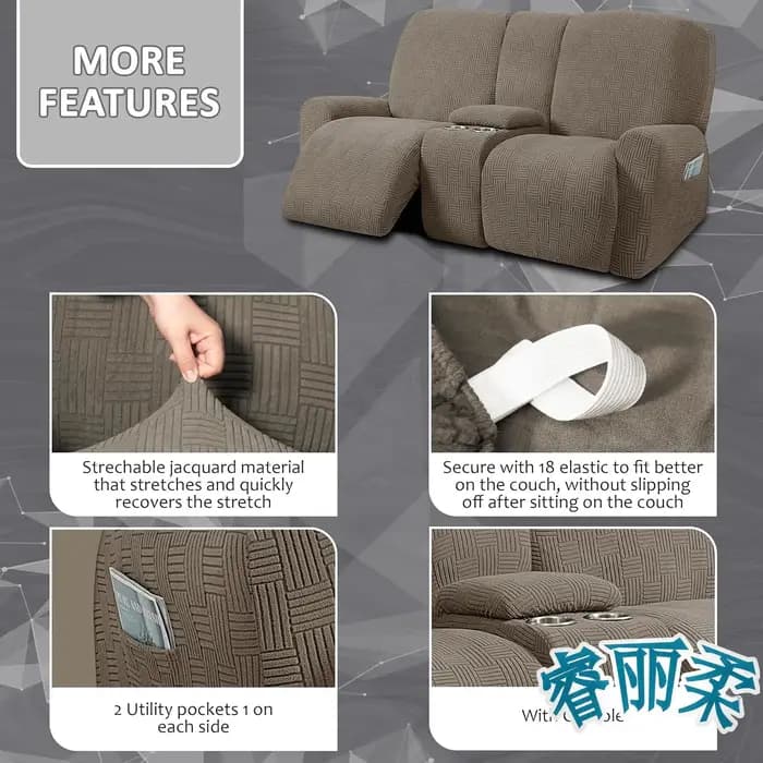 Love Seat – fauteuil inclinable avec housse de console centrale