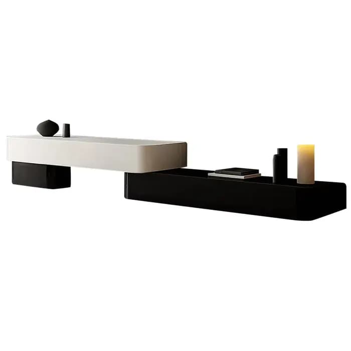 Support TV Rétractable et Ajustable pour Salon – Meuble TV d'Angle Esthétique et Luxueux – Design Haut de Gamme – Meubles pour la Maison – Offre Spéciale