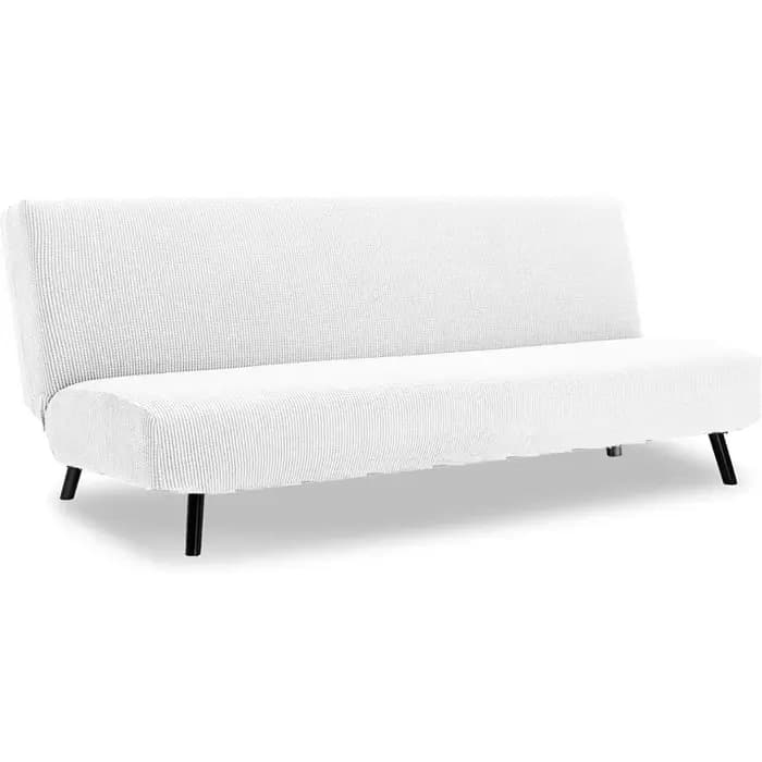 Housse de canapé pliante sans accoudoirs, couverture complète en tissu, résistante aux taches, coule