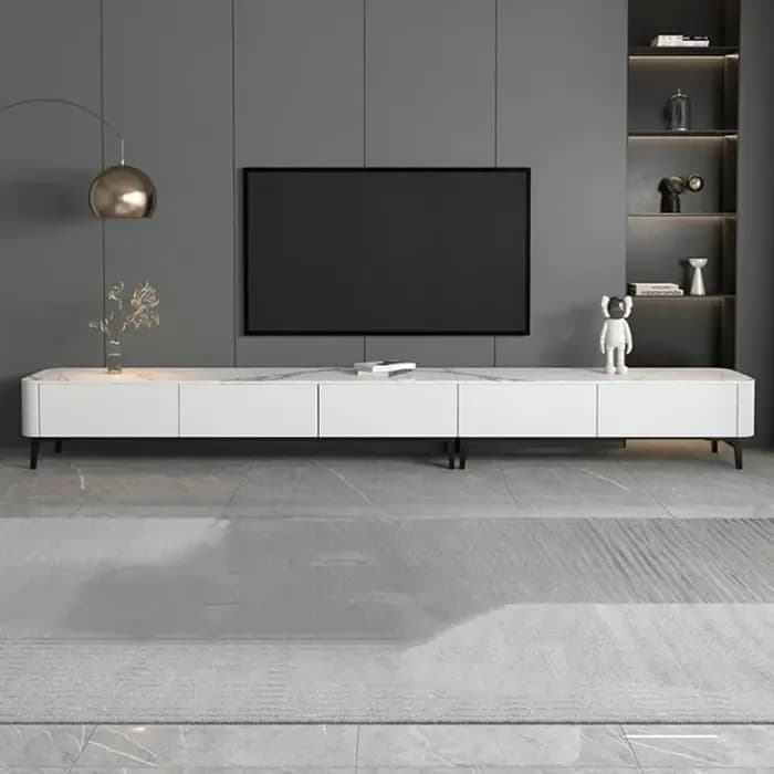 Meubles de télévision design de rangement pieds en métal de luxe modernes supports de télévision nor
