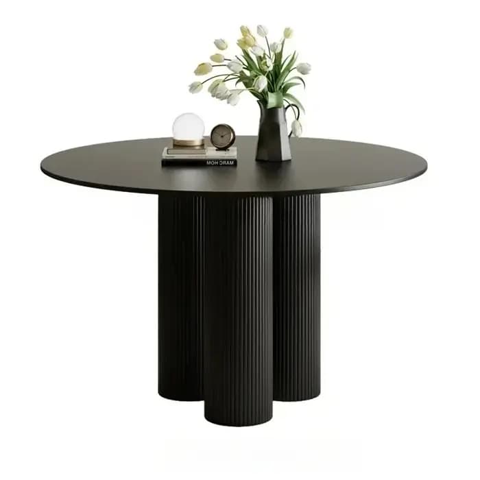 Table à manger ronde ensemble 4 chaises marbre Table à manger nordique minimaliste luxe Comedor De 4