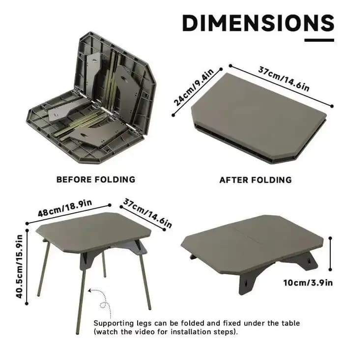 Table de camping d'extérieur ultralégère