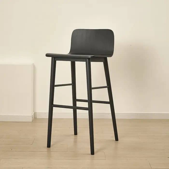 Tabouret de Bar en bois massif de styliste américain moderne, siège haut minimaliste, tabouret de co