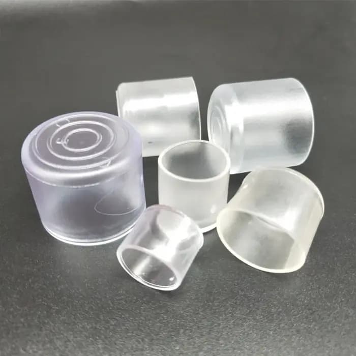 2-10 pièces Transparent rond antidérapant meubles couvre chaise jambières en caoutchouc pieds protec