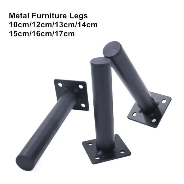 Pieds de meuble rond en métal avec vis, 10cm – 17cm, 4 pièces, pour meuble de maison, Table, chaise,