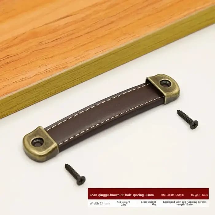Poignées de meubles en cuir durables universelles avec vis poignées d'armoire de cuisine poignées de
