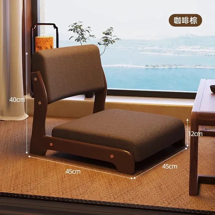 Chaise de baie vitrée fabriquée à la main en bois massif
