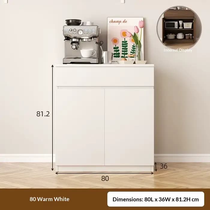 Meuble de rangement moderne en bois massif pour salon