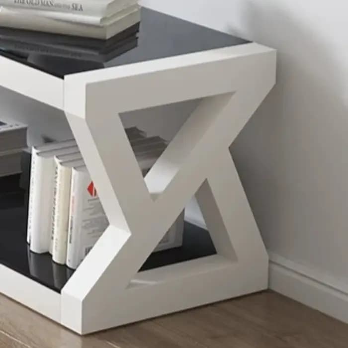 Meubles TV d'angle noirs à prix abordable avec rangement mobile, tables d'appoint et meubles de salon