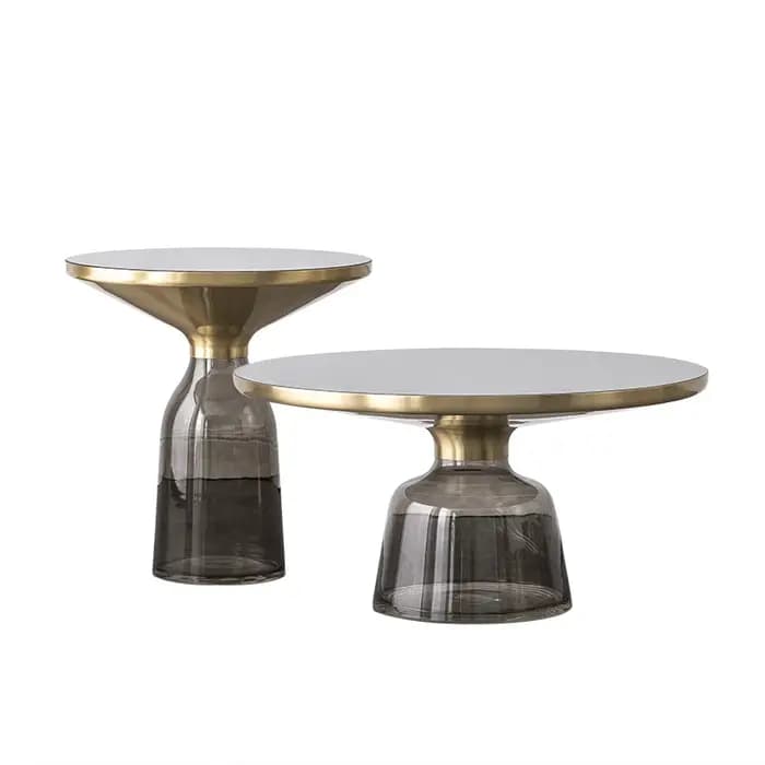 Table basse ronde nordique créative salon canapé Tables d'appoint maison chambre verre coin balcon loisirs