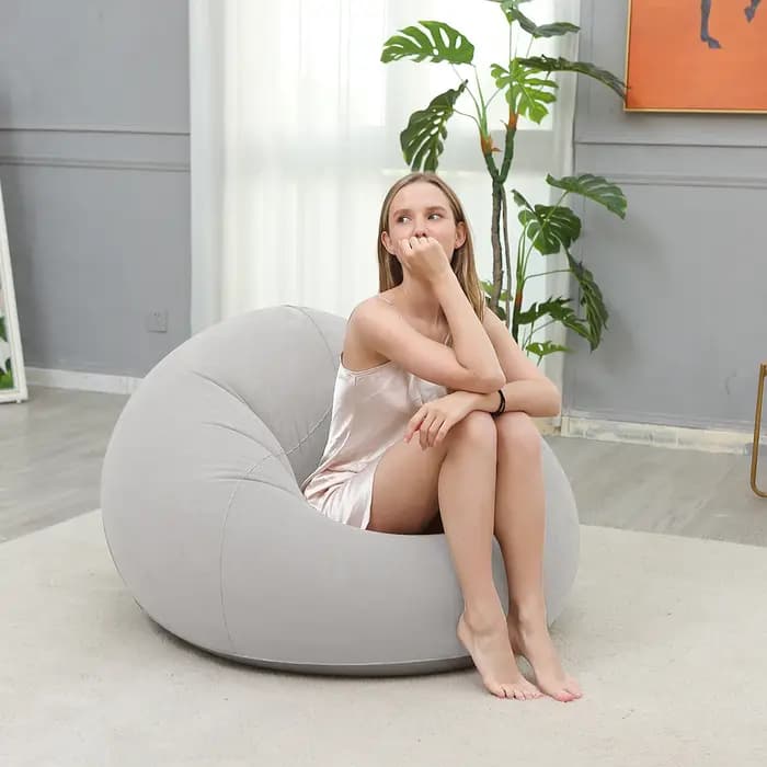 Canapé gonflable Portable doux, chambre à coucher intérieure, chaise de salon, Camping en plein air,