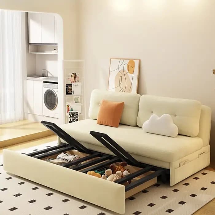 Étagère canapés extensibles rangement Design Double salon