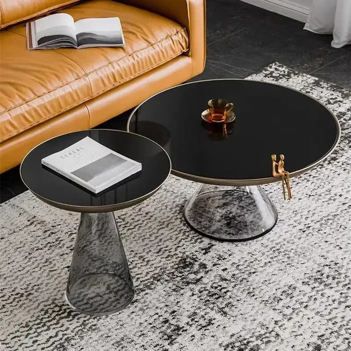 Tables basses minimalistes nordiques Designers Tables basses modernes en verre Transparent salon Cen