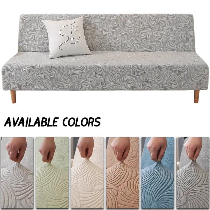 Housses de canapé-lit Jacquard de haute qualité sans accoudoirs pour salon