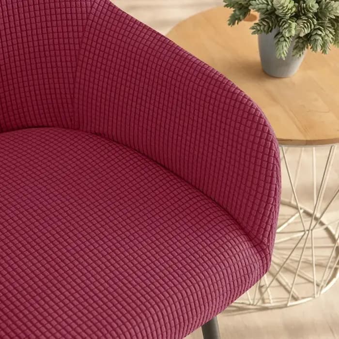 Housse de chaise en molleton jacquard avec accoudoirs