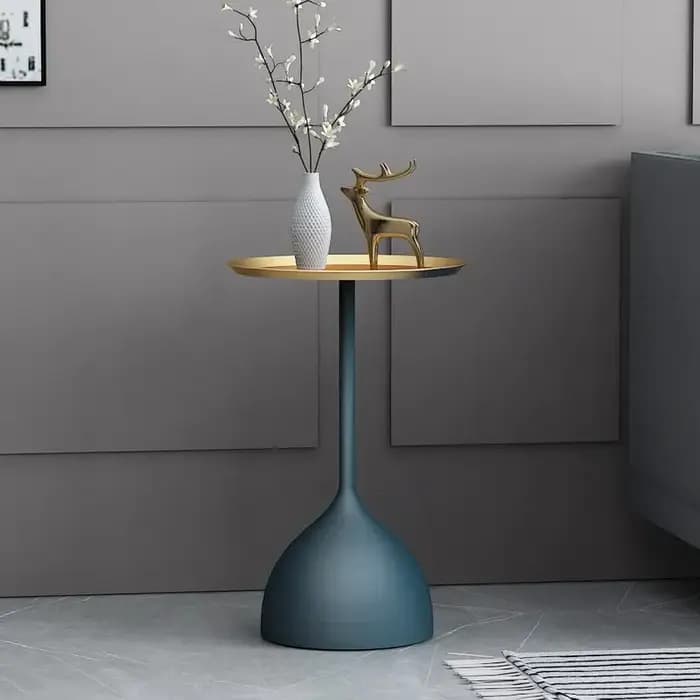 Petite Table Basse Nordique Créative de Luxe, Table d'Angle Simple en Fer Forgé, Table de oral et de