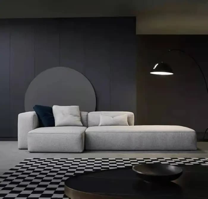 Canapé en tissu moderne maison salon grand appartement nordique moderne simple grand salon haut de g