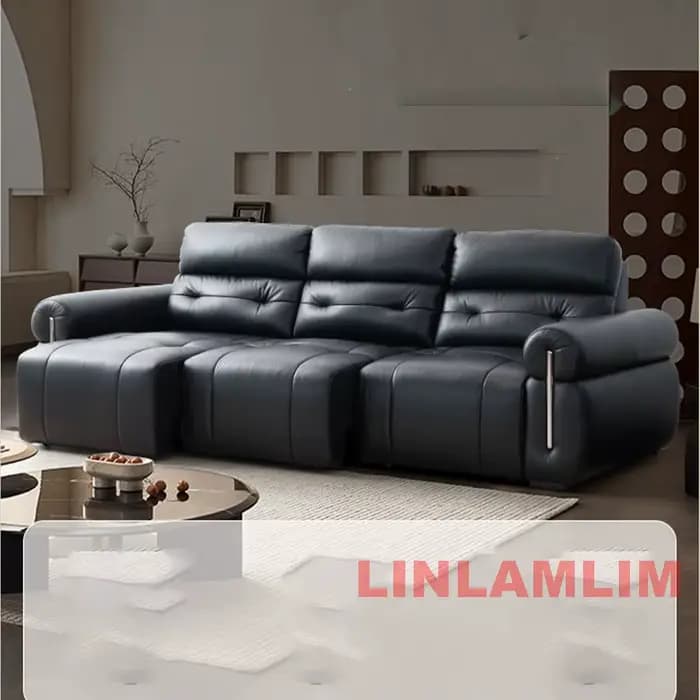 Canapé-lit convertible avec appuie-tête réglables et console/prise escamotables