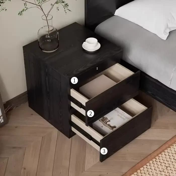 Table de chevet européenne de luxe minimaliste multifonctionnelle avec rangement dissimulé