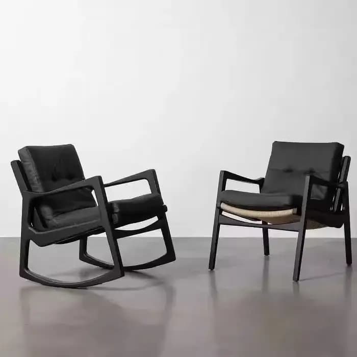 Canapé simple nordique Vintage en bois massif, chaise de loisirs, chambre à coucher, salon, balcon,