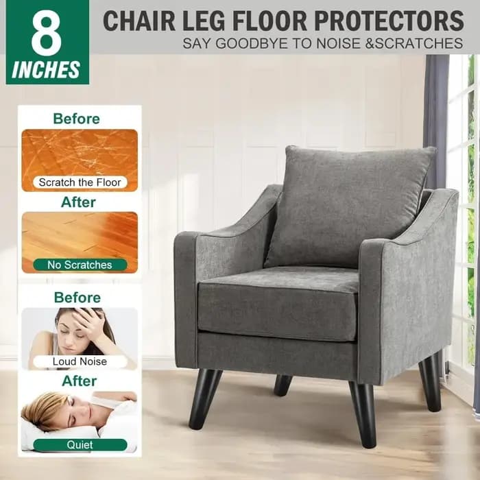 Ensemble de 4 pieds de canapé en bois massif