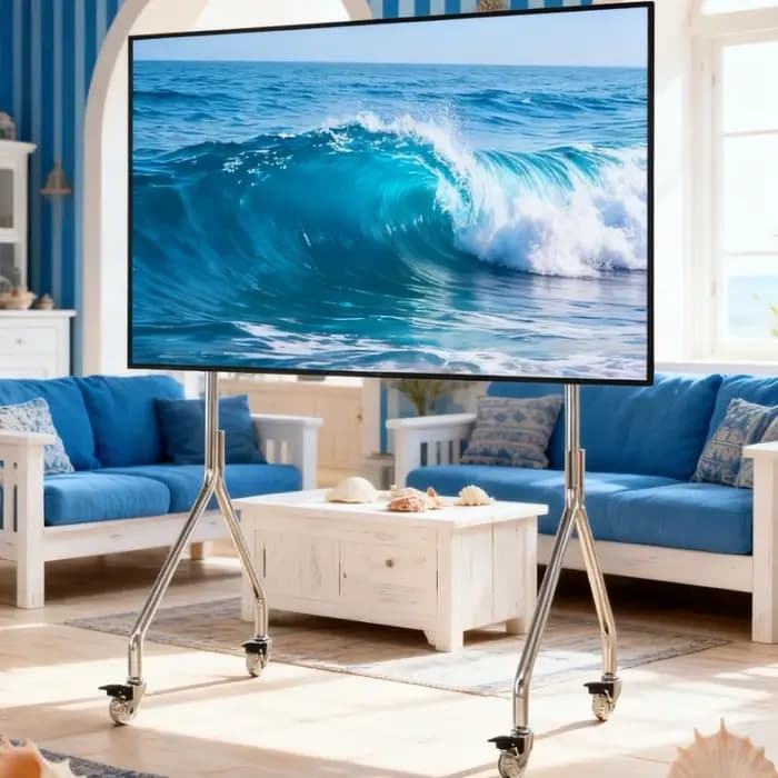 Meuble TV multifonctionnel nordique en acier inoxydable