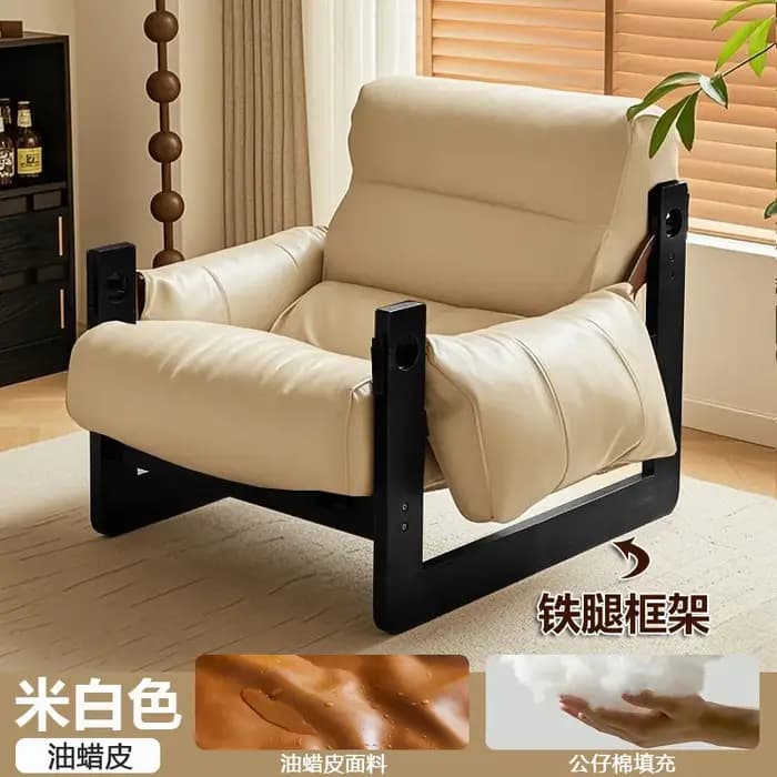 Fauteuils inclinables en cuir pour salon