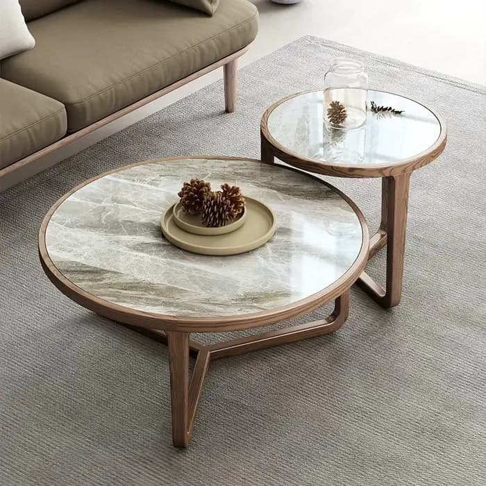 Tables basses rondes, petites tables d'appoint nordiques d'extérieur, tables de salon pour hôtels, meubles de salon en liquidation