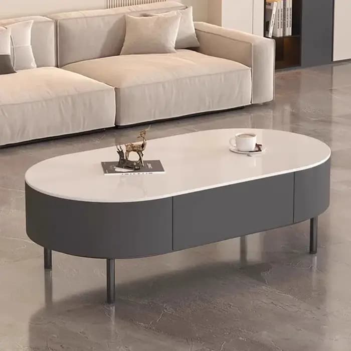 Table basse de design européen, table d'appoint de luxe unique pour salon, table d'appoint compacte, table basse sur pied, mobilier de salon.