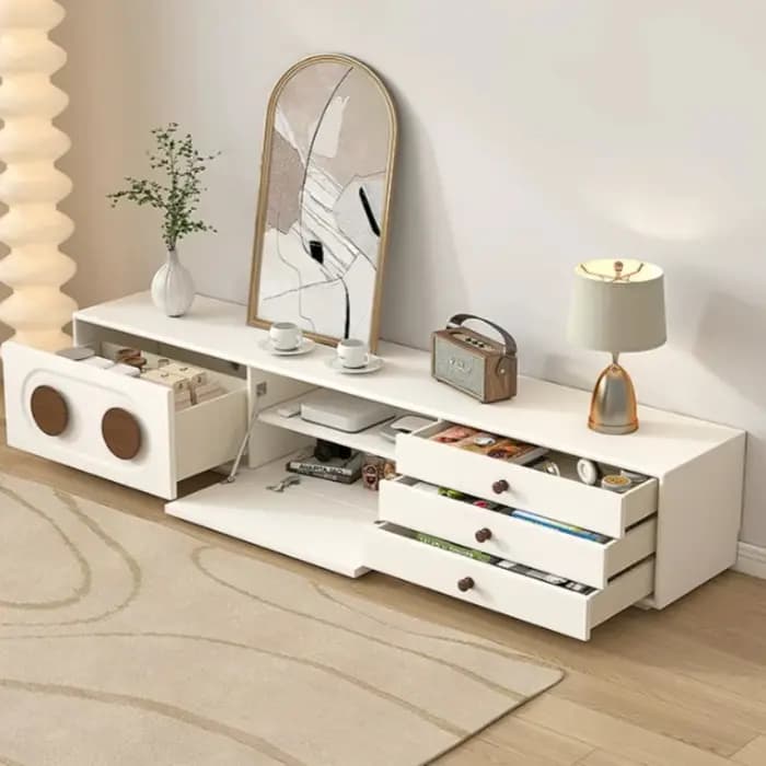 Meuble TV en Bois Massif pour Salon