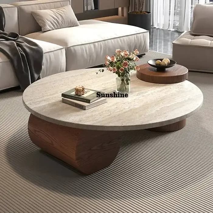Table basse design en bois, style japonais moderne nordique, table basse de chambre minimaliste uniq