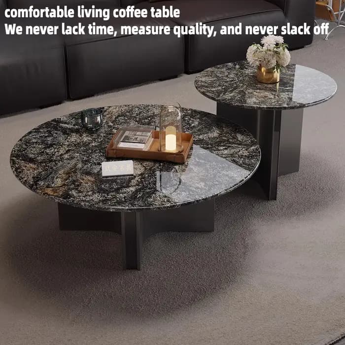 Table basse ronde en marbre