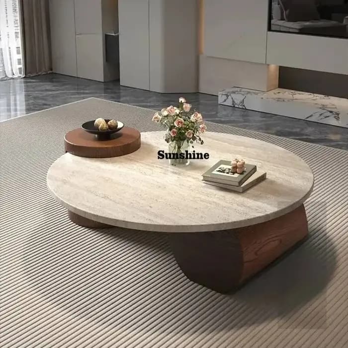 Table basse design en bois, style japonais moderne nordique, table basse de chambre minimaliste uniq