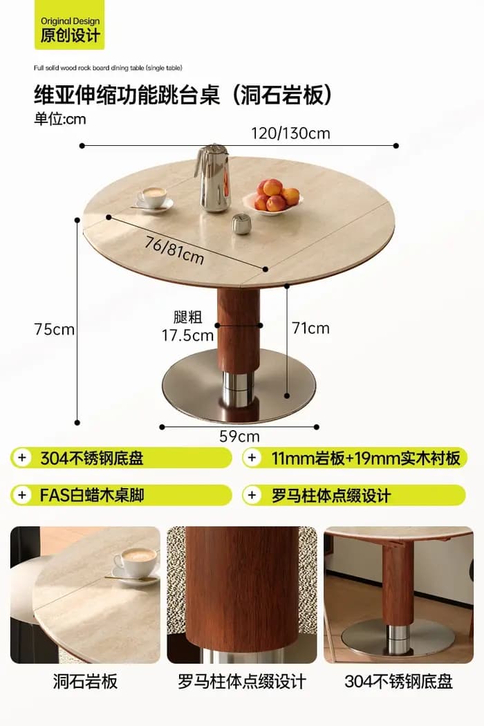 Table à manger ovale pliante et extensible, moderne, pour la maison, en bois, Design de luxe, Salle