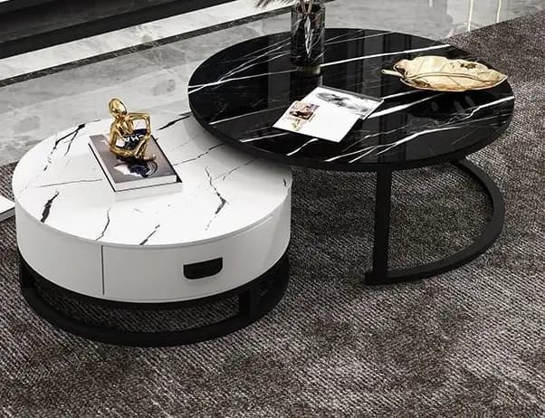 Cadre esthétique Table basse ronde Unique plancher affichage