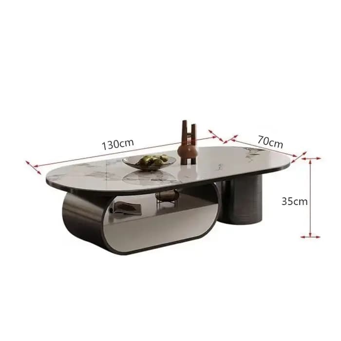 Petite table basse simple en acier inoxydable