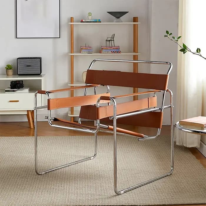 Fauteuil d'appoint de salon avec structure en fer