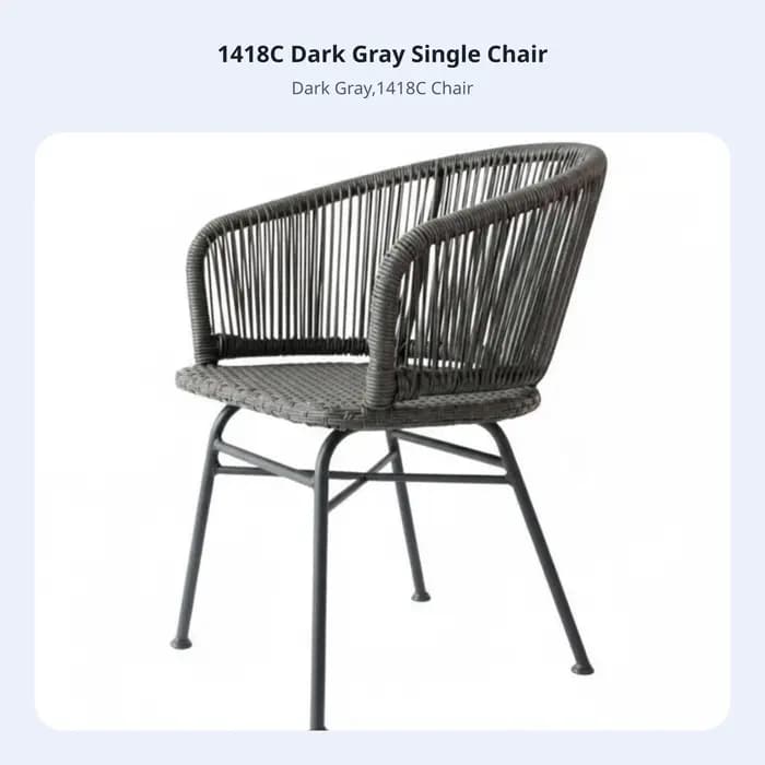 Fauteuil à dossier tressé, design nordique, chaise de patio, design minimaliste extérieur, séchage rapide pour jardiniers, adultes, boutiques, cafés