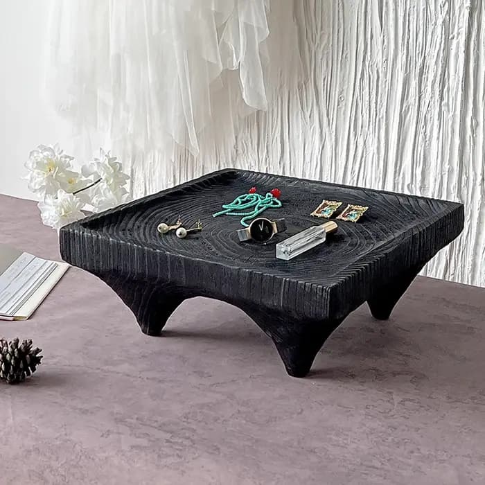 Table à thé japonaise carbonisée