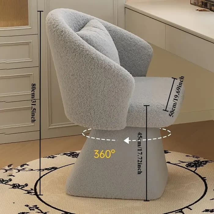 Tabourets de luxe, fauteuil pivotant moderne et Simple, chaise de vanité mobile nordique, mobilier e