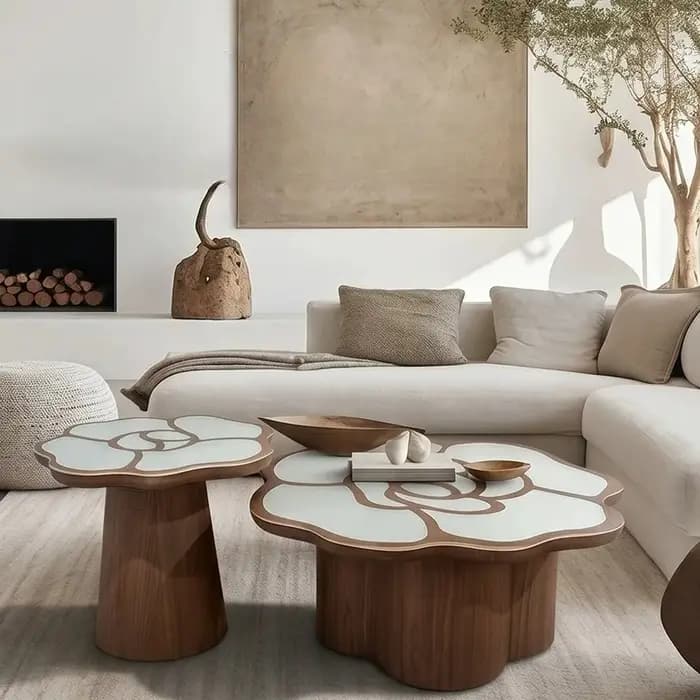 Petites tables basses en bois