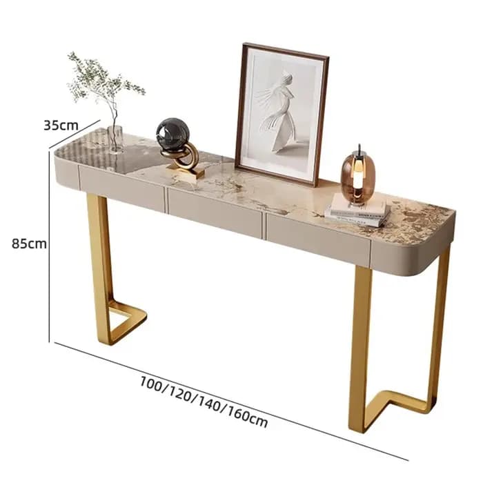Table Console étroite avec tiroirs