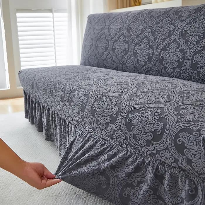 Housses de canapé-lit Jacquard avec jupe
