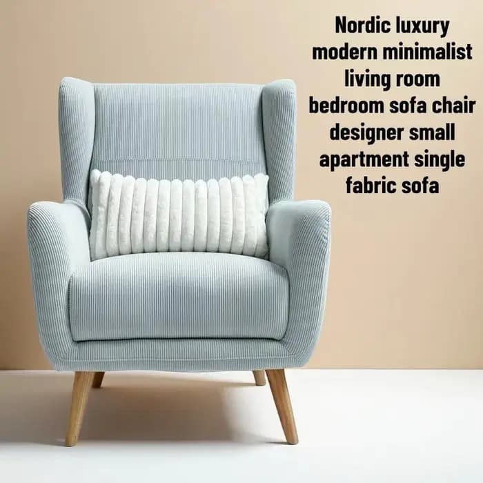 Chaise nordique individuelle de luxe avec dossier en bois pour chambre à coucher, maquillage, lecture, coiffeuse, mobilier de salon
