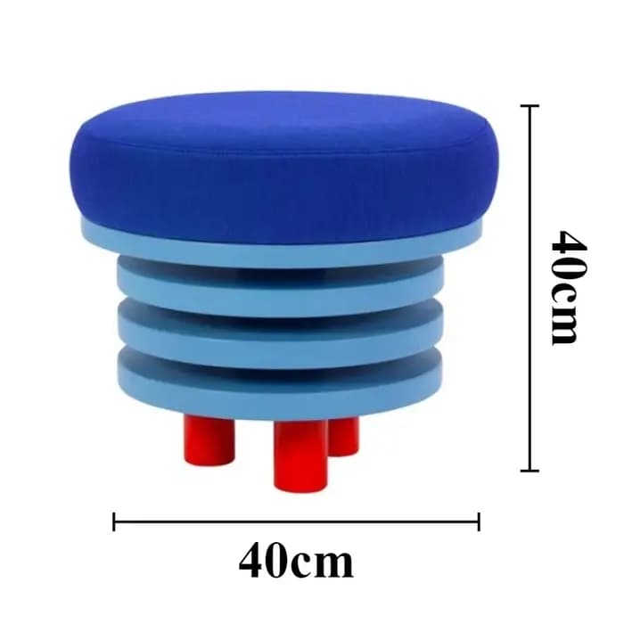 Petit tabouret rond en bois créatif