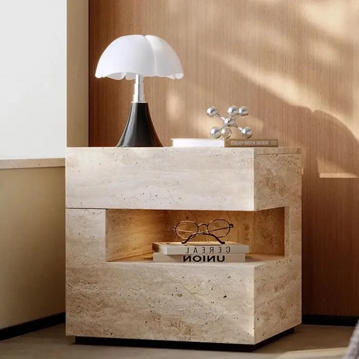 Wabi Sabi tables De chevet minimalistes rectangulaires tendance Premium Glam tables De chevet chambr