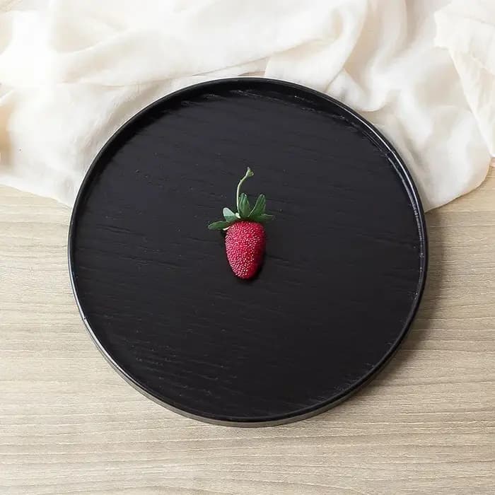 Table à thé ronde en bois massif