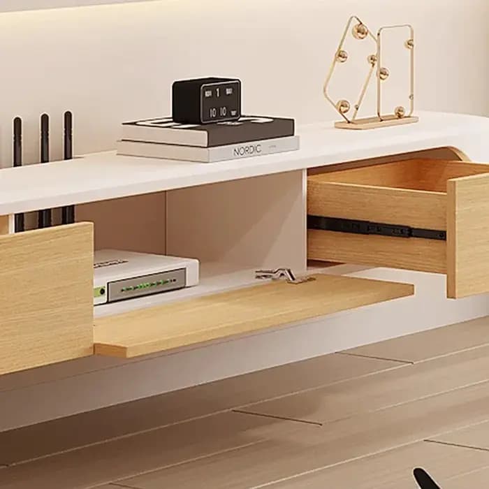 Meubles TV Flottants Modernes avec Tiroirs